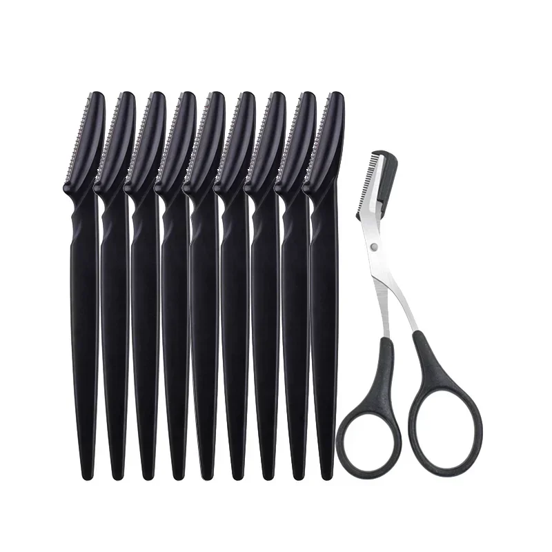 Yunduogirl Sobrancelha Trimmer Set para Mulheres, Face Hair Remover, Brow Scissors Comb, Safe Blade Scraper, Maquiagem Ferramenta, 10 Pcs, 20Pcs