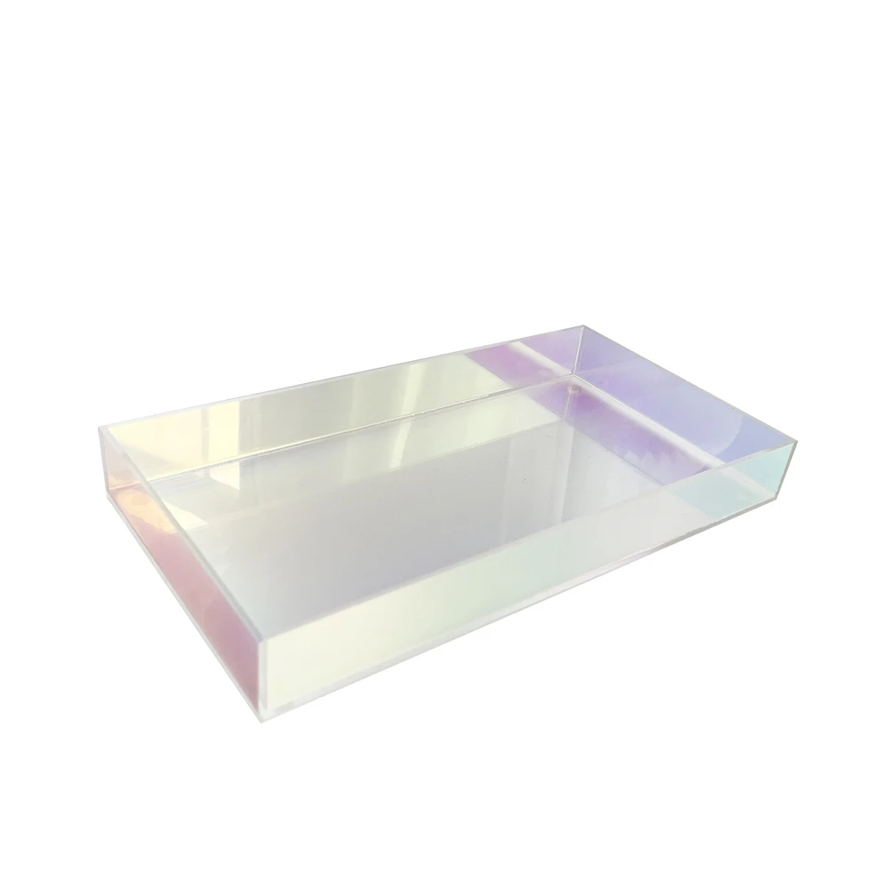 

Acrylic Transparent Water Cup Tray Teacup Jewelry Storage Tray Creative Simple Color Dessert Decorative Tray