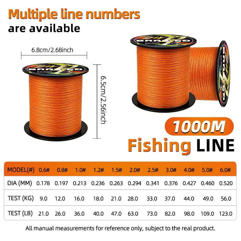 PE-Angelschnur X24 Stränge Geflochtene Angelschnur 300/500/1000M Multifilament Geflochtene Angelschnur für Süß- und Salzwasser Extrem Stark