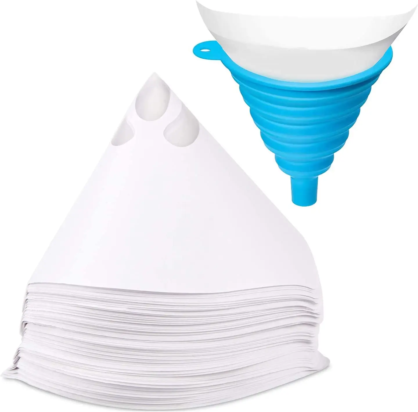 Paper Filter Paint Spray Mesh Purifying Straining Funnel White Thicken Filter Conical Nylon Funnels Paper Tool Disposable