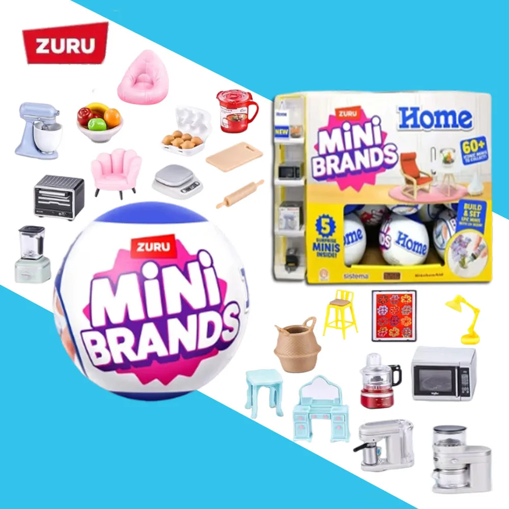 ZURU Mini Brands Home Series 1 Ball Surprise Furniture Blind Box  Toys for Girls Surprise Box Genuine Kids Gift Capsule