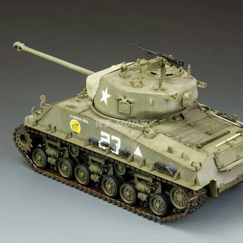 Modelo Ryefield, Kit de modelo de tanque ensamblado de plástico, RM-5028, tanque mediano estadounidense M4A3E8, modelo de juguete Sherman, colección de pasatiempo 1/35