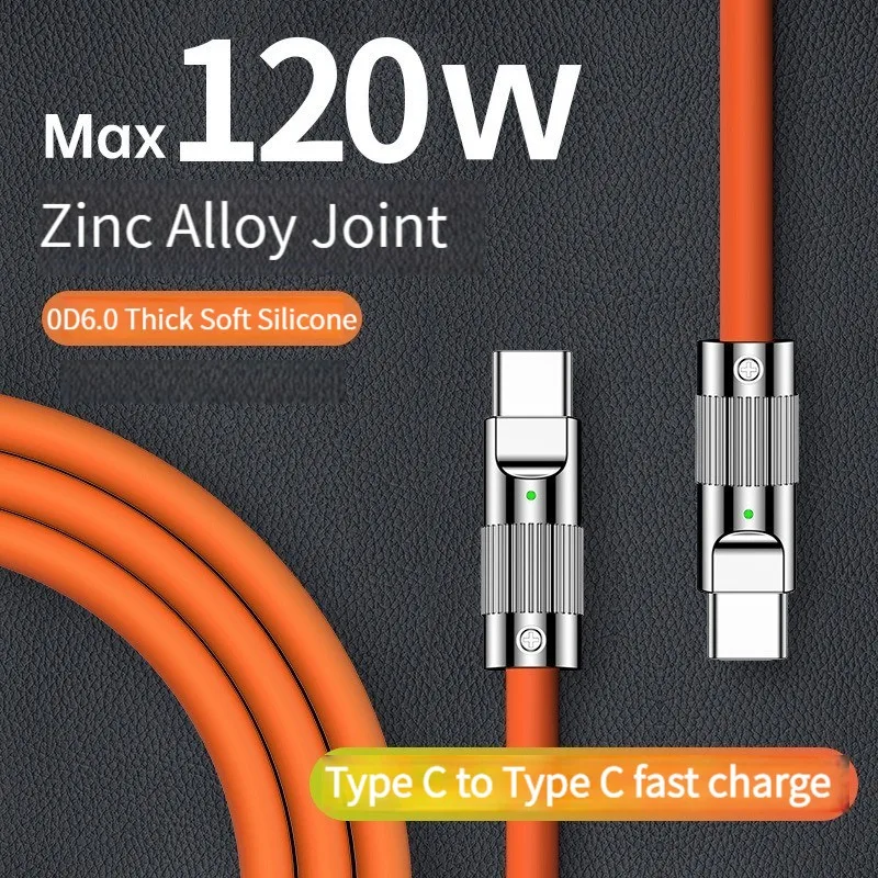 Original USB Type C To USB C Cable 1.5M USB C 120W Fast Charging Charger Wire Cord For Samsung Xiaomi  Type-C USBC Cable