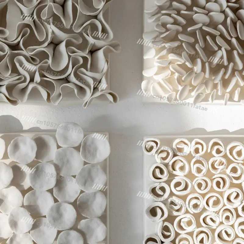 Handmade square wall decoration wall decoration background wall creative ceramic home decoration simple wind pendant