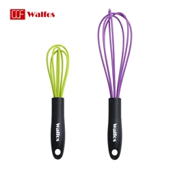 Walfos-Mini batteur à œufs manuel en silicone de qualité alimentaire, petit outil de cuisson domestique, fouet de cuisine pour déterminer la crème fouettée