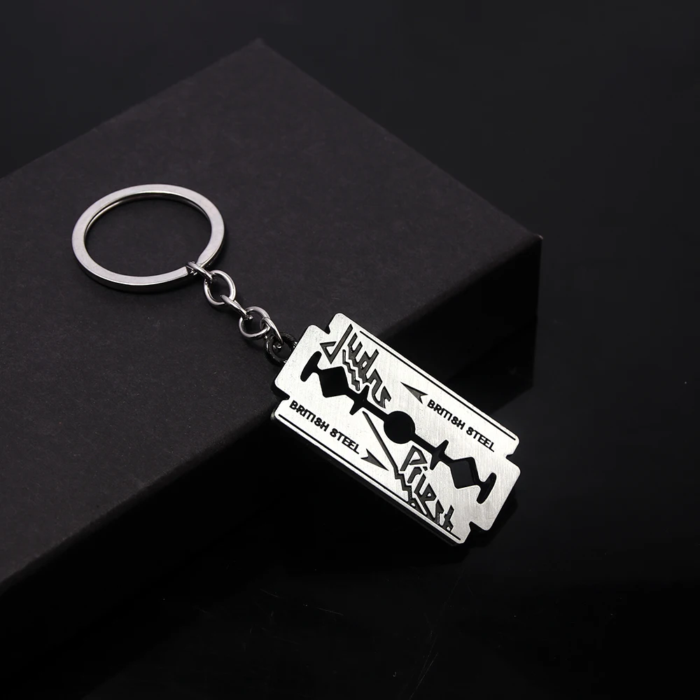 New Brtish Steel Keychain Hip Hop Rock Band Judas Priest Blade