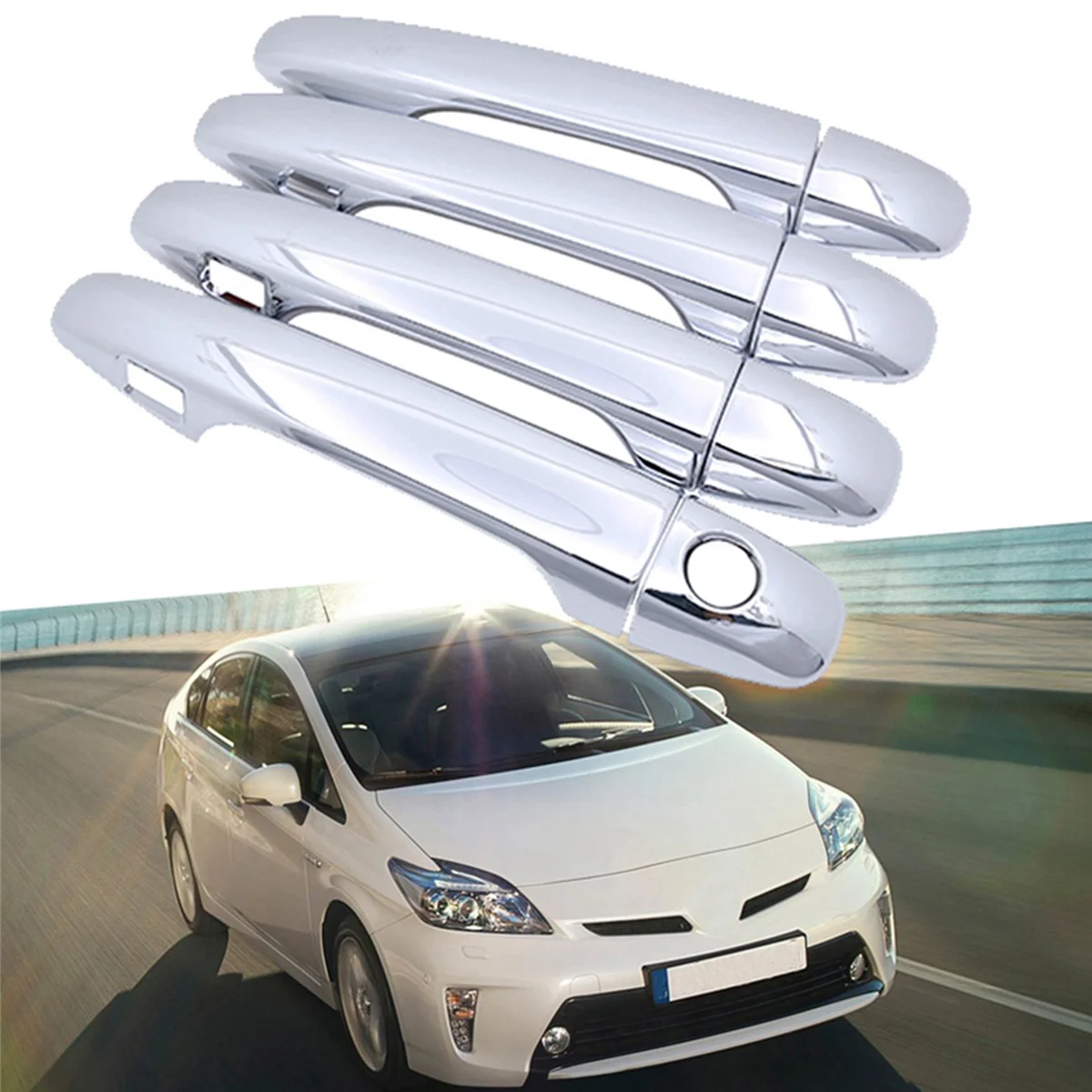 8x Car Exterior Door Handle Cover Trim Accessories for Toyota Prius XW30 30 Zvw30 Zvw35 2010-2015