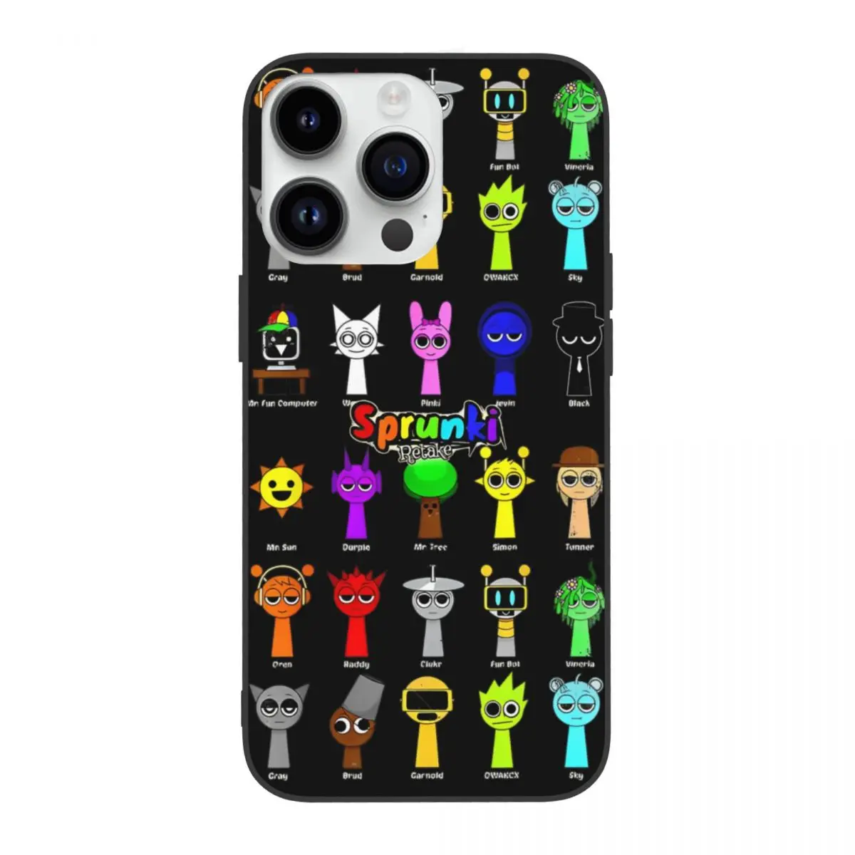 Funny TPU Case For iPhone 14 13 Pro Max Plus Mini Beats Funny Sprunki Incredibox Phone Cover Soft Game Phone Case