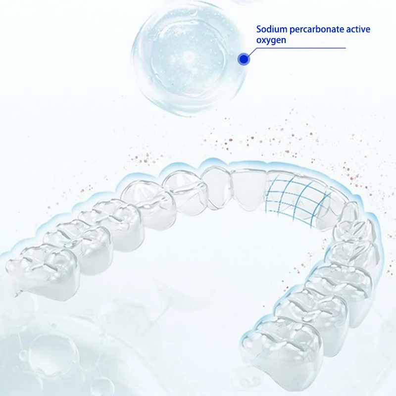 Denture Clean Care Oxygen Effervescent Tablet Disposable Retainer Facing Petainer Teeth Capped Cleaning Tablet