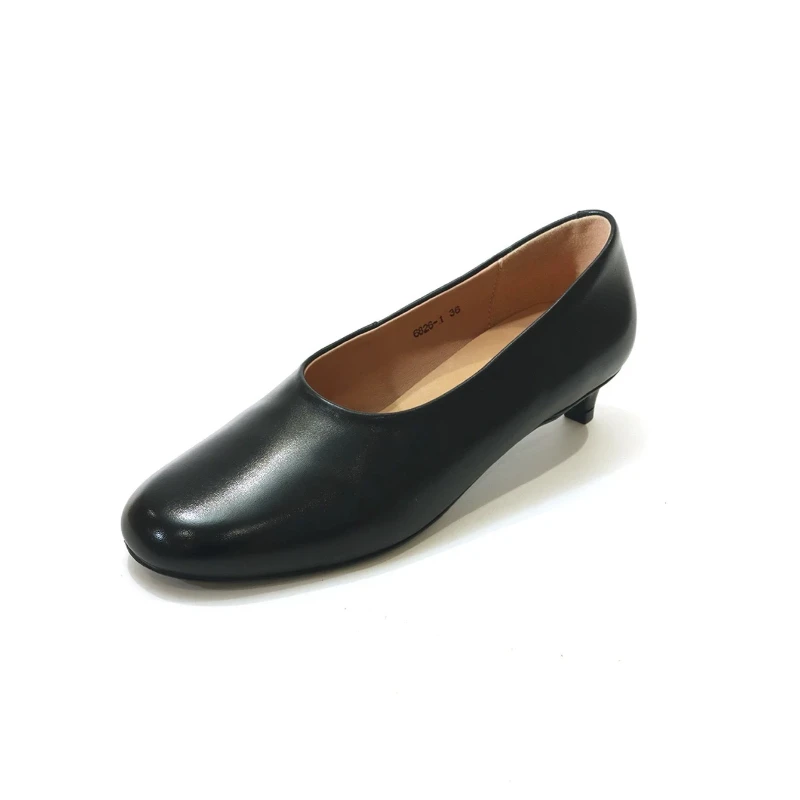 Women's Mid-heel Apricot Sexy High-heeled Pumps Shoes, Fashionable Women's Workplace Work Shoes, Elegant Black Party Shoes