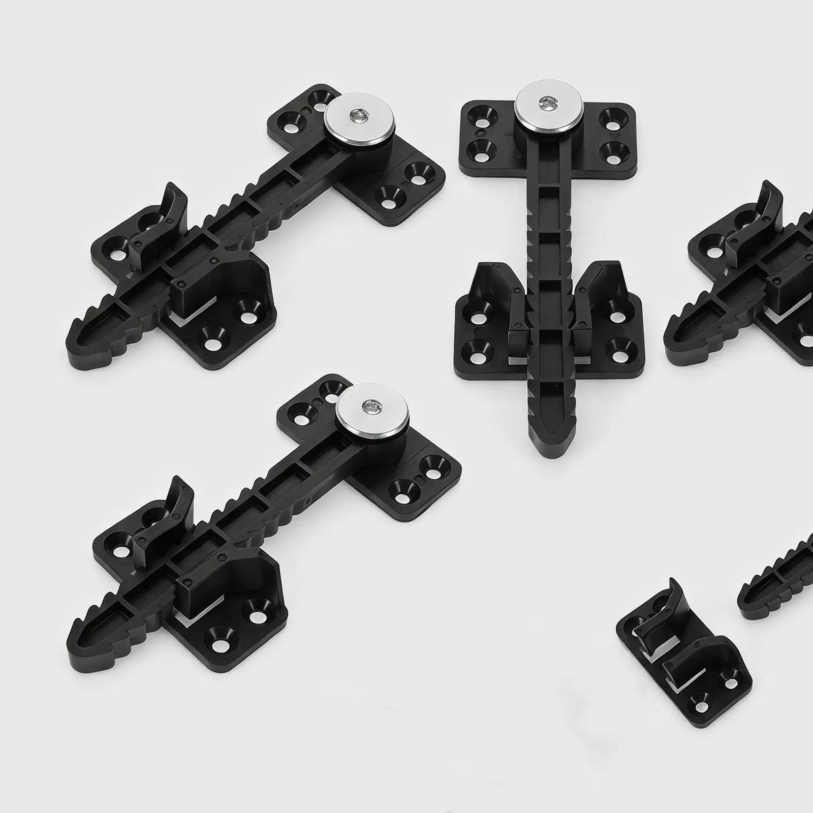 6Pcs Black Plastic Invisible Sofa Connectors Serrated Interlocking Brackets Sectional Couch Joint Snap Connectors Furniture