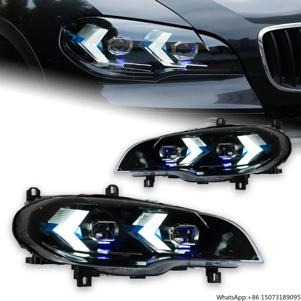 

Car Front Head Lamp for X5 E70 LED Headlight Projector Lens 2007-2013 X5M DRL Signal Animation Automotive Accessories