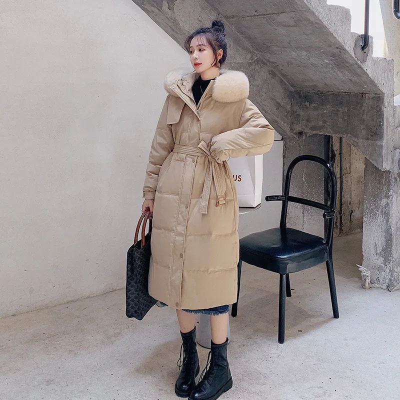 2025 nouveau col en laine à capuche veste d'hiver Parkas femmes épais chaud coton coussin vers le bas manteau Parka manteau hiver vêtements d'extérieur longs