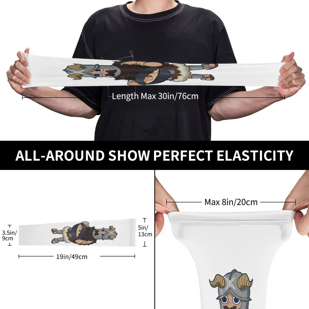 Dungeon Meshi - Senshi 1 Manchons de bras d'extérieur Housse de protection solaire UV Manchons de tatouage de cyclisme en soie glacée d'été