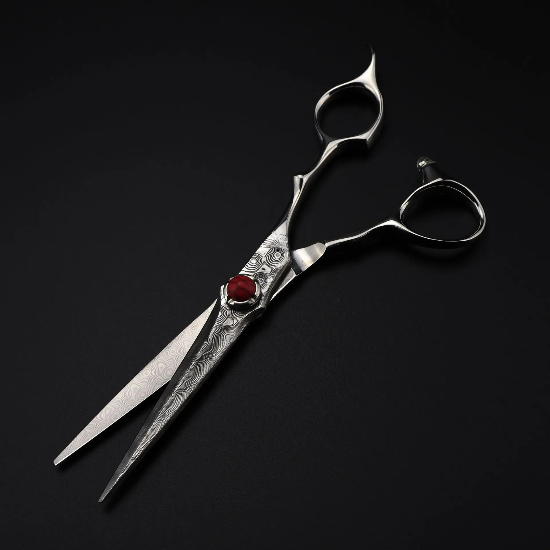 6.0 Inch Damascus Steel Hair Scissors, Barber Shears for Texturizing and Thinning