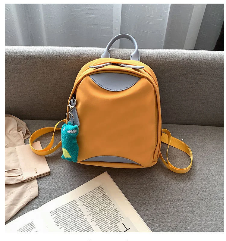 

Ladies backpack new Korean version of the tide fashion casual wild female mini hit color waterproof small bag