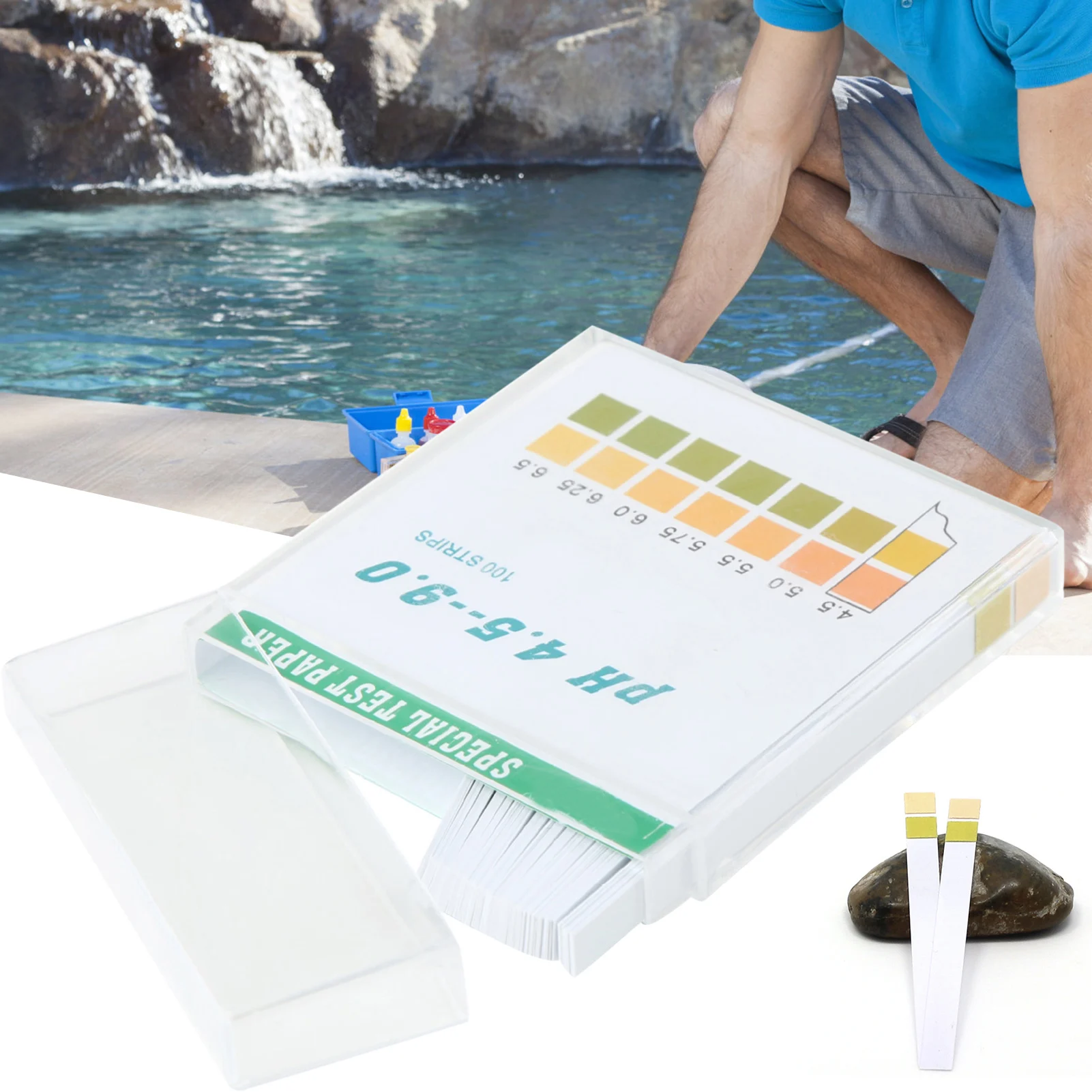 100pcs Home Water Quality Test Strips Fast and Accurate Water Quality Testing Kit Testing Water Softener Drinking Tap for Home