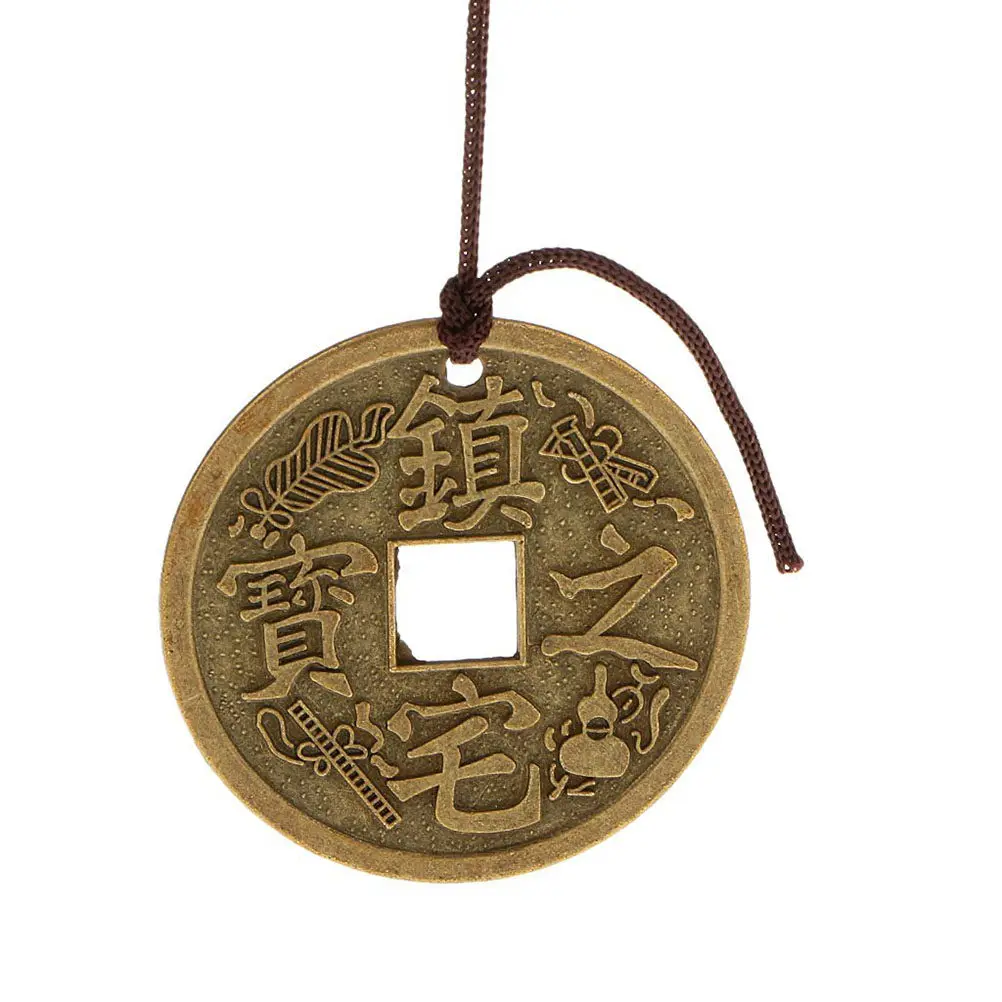 Bronze Metal Wind Chime Feng Shui Ornamental Bell for Garden Home Decor Outdoor Hanging Decoration Lucky Charm Self Cultivation