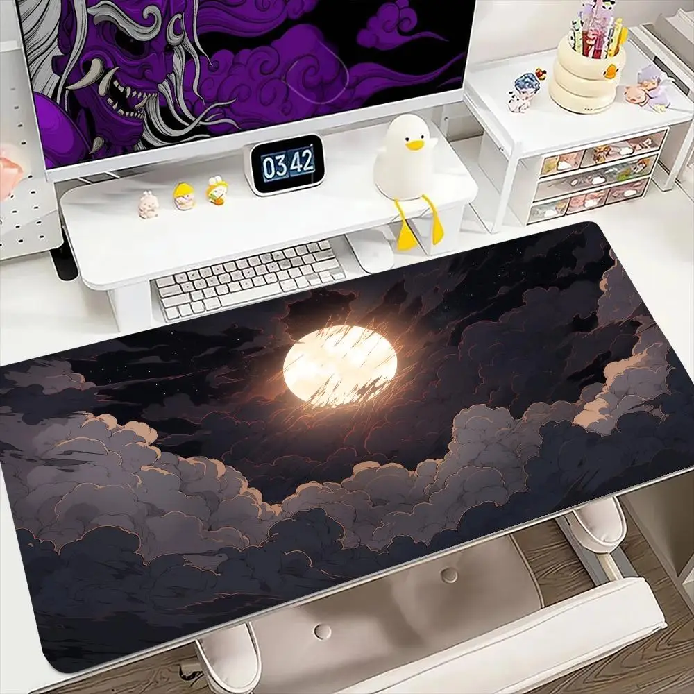 

cartoon Moon Landscape Mouse Pad 900x400MM Large Gaming Mousepad Keyboard Gamer Rubber Anti-wrinkle Anti-Slip Bottom Desk Mat