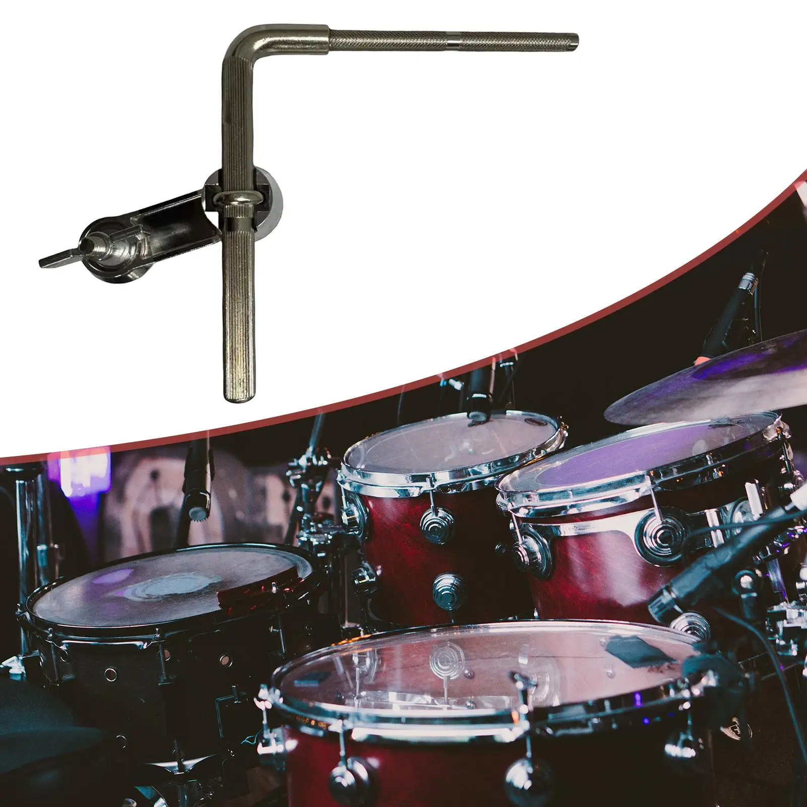 

Drum Cowbell Clamp Easy to Install for Percussion Instrument Drum Cowbell