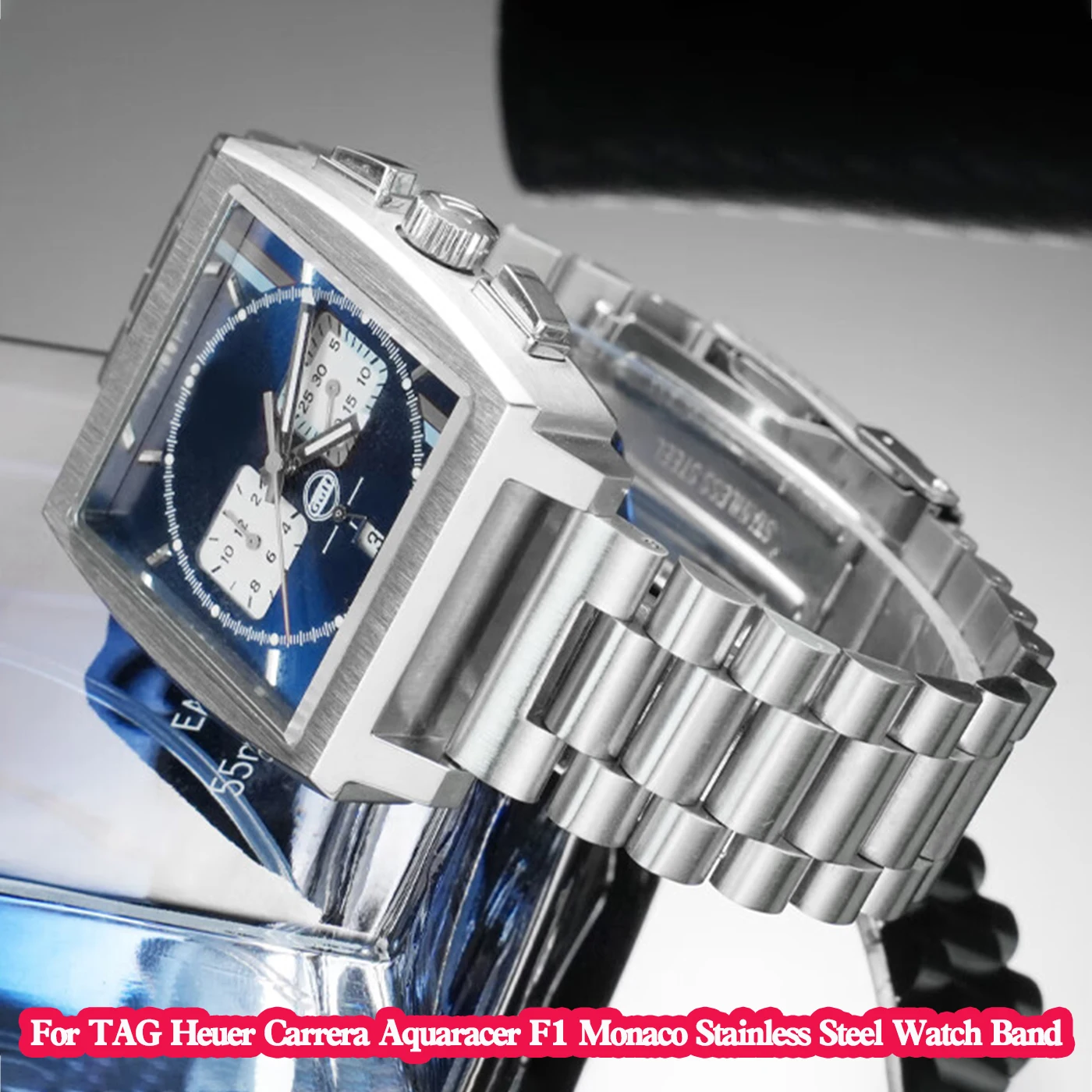 

Стальной черный ремешок для часов TAG Heuer 20 мм 22 мм, ремешок для часов Carrera AquaracerF1 Monaco из нержавеющей стали, мужской универсальный браслет