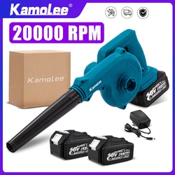 Kamolee-Juego de soplador de aire eléctrico inalámbrico, aspiradora 2 en 1, 20000rpm, Compatible con batería Makita de 18V