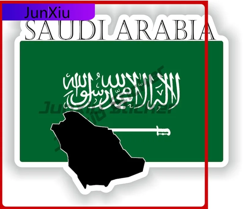 

Saudi Arabia Flag Map Contour Sticker Decals Motorcycle Stickers Suv Tents Outdoor Camping Brand Sticker Scratch-proof Exterior