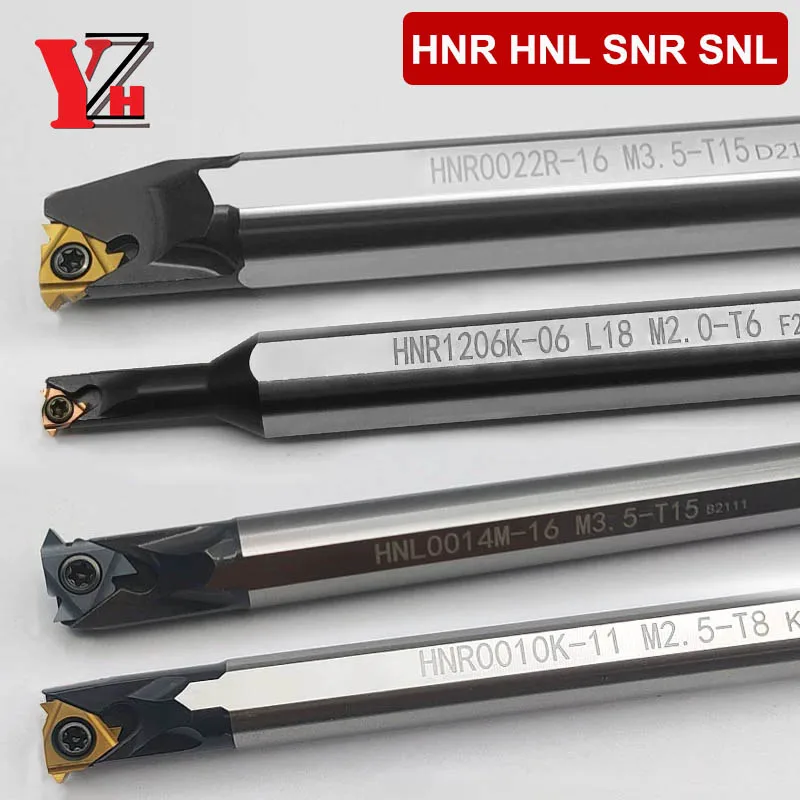 

HSS HNR HNL Держатель инструмента для токарного станка с внутренней резьбой Режущий брусок с ЧПУ Маленькая головка Противоударный токарный режущий хвостовик HNR0006H HNR0008H