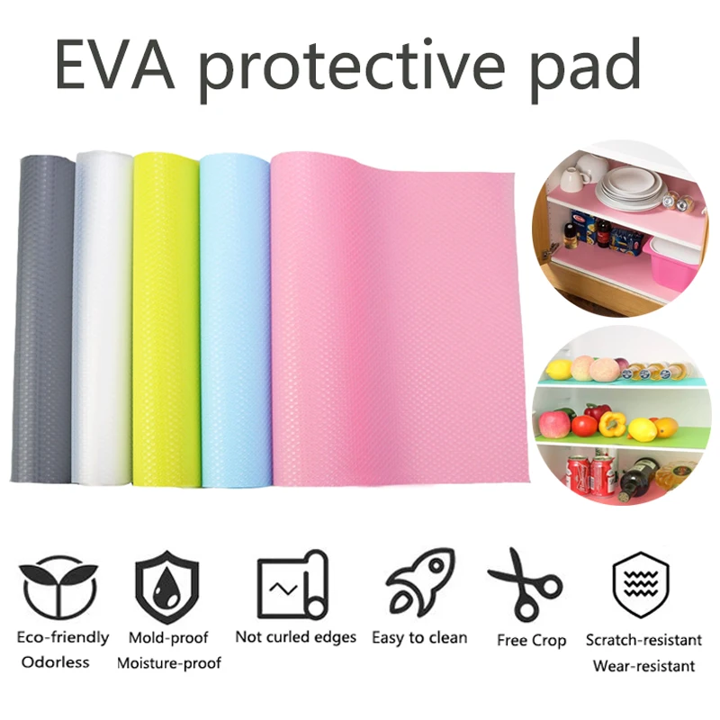 1PC Cutable EVA Protective Mat Cabinet Mat Drawer Mat Paper Refrigerator Mat Meal Mat Moisture Proof Waterproof Oil Proof