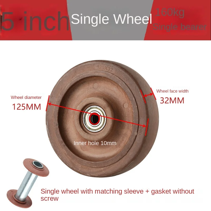 4 Pcs 3-inch / 4-inch / 5-inch High-temperature Resistant Casters - 300°c Nylon Oven/steam Cart Wheels