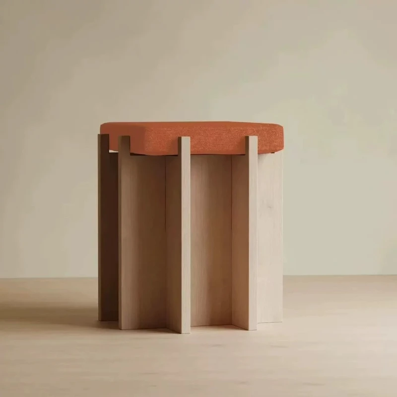 Zen-like Traditional Vanity Stool Wooden Furniture Store Vanity Stool Comfortable Home Furniture Taburete De Maquillage ZY40HZD