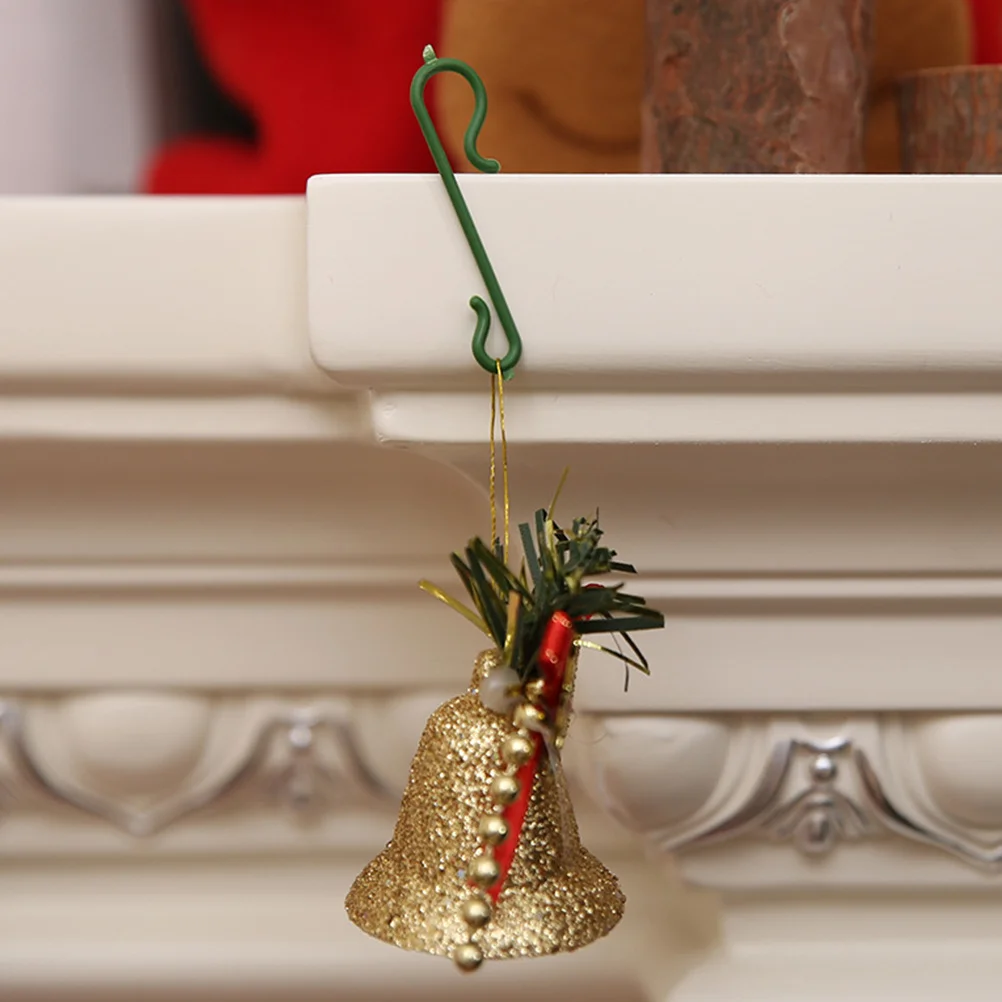 

100Pcs Christmas Tree Hanging Hooks Mini S-Shaped Ornament Hangers Connected Baubles Holiday Decoration Accessories