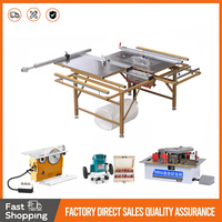 WJ-125 Woodworking Precision Sliding Table Saw Multifunctional Woodworking Dust-free Cutting Saw Foldable Woodworking Set