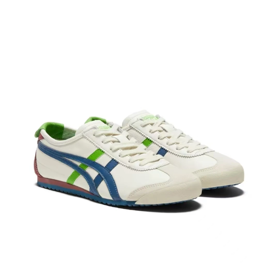 ASICS-Chaussures de Course Onitsuka Tiger MEXICO 66, Baskets Classiques en Cuir à Enfiler pour Homme et Femme