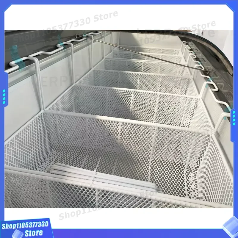 Commercial Curved Glass Door Ice Cream Freezer Sliding Chest Display Unit Deep Freezing Storage for Supermarket Shop Retail