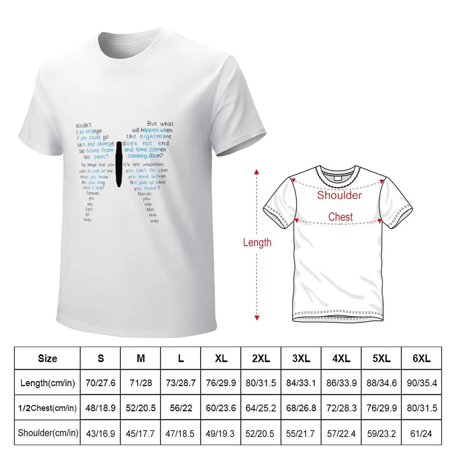 Butterfly Effect Picture Poem T-Shirt sports fans customs t shirts for men pack