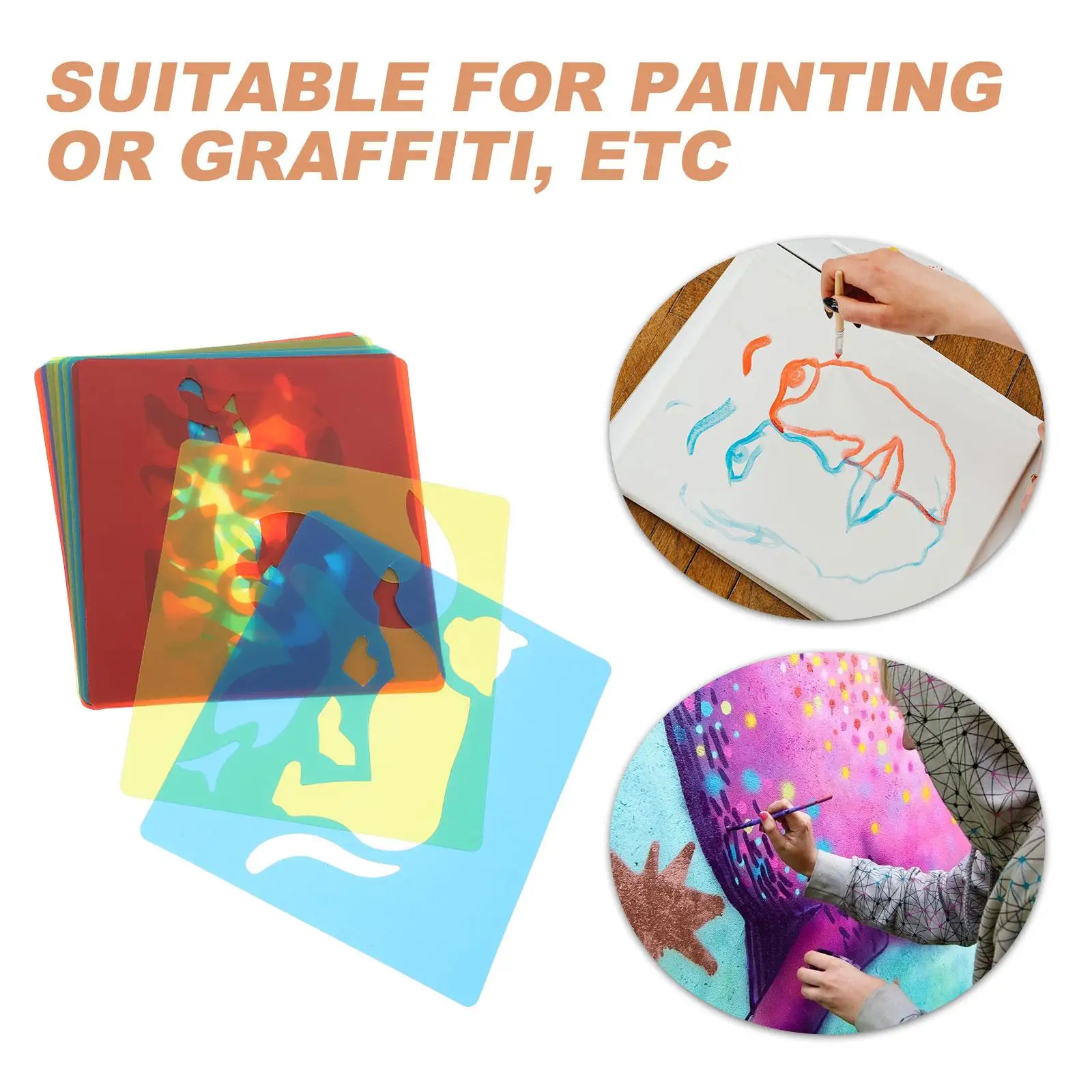 12 Pcs Drawing Template Craft Stencils Animal for Painting Manual Frame Kids Artwork Chalkboard Pp