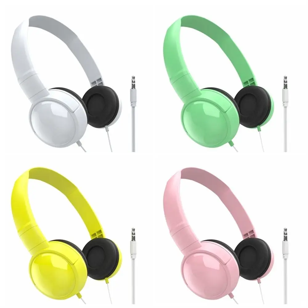 

Over Ear Wierd Headphones Adjustable Music Stereo 3.5mm Headset Noise Cancelling Audio Bass Macaron Headphone Tablet