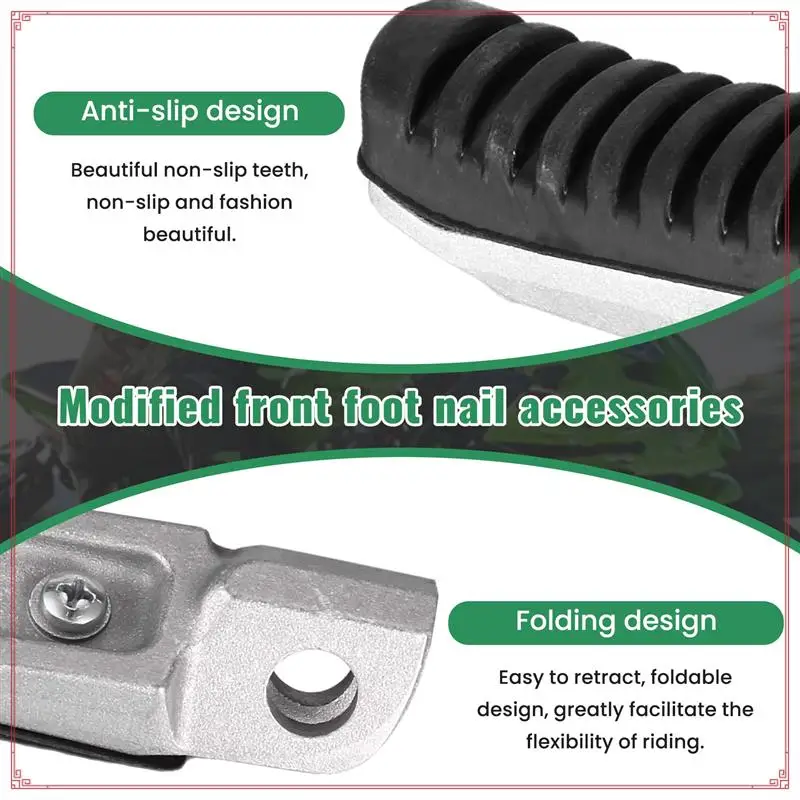 

Motorcycle Front Foot Pegs Footrest Adapters For KAWASAKI ER6N NINJA 650R 1000 Z1000SX VERSYS 650 1000 Z1000