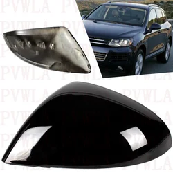 Left Side Black Painted Mirror Housing Cover Cap 7P6857537 For VW Touareg 2011 2012 2013 2014