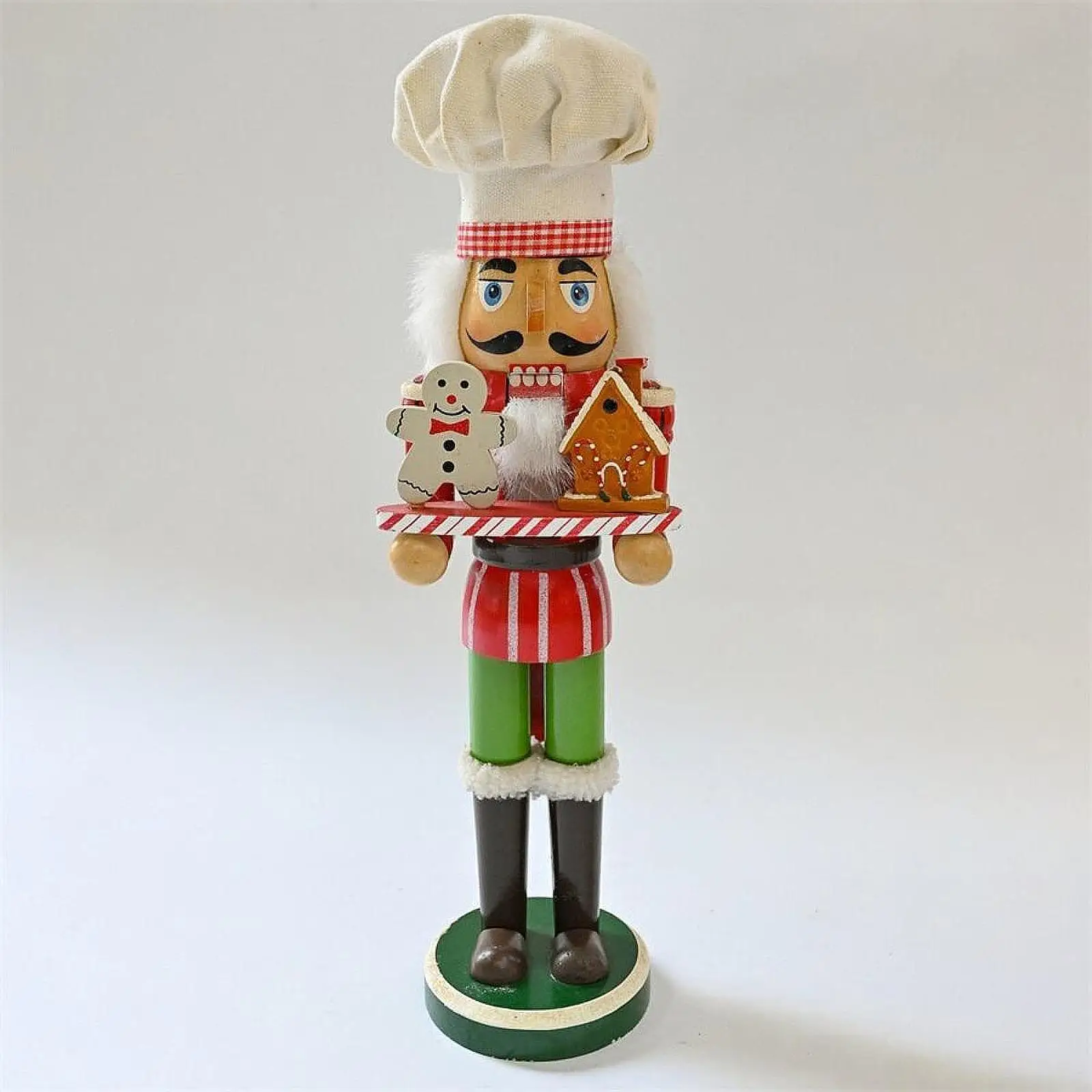 Christmas Nutcracker Sculpture 38cm Christmas Ornament Christmas Decoration for Shelf Garden Christmas Tree Festive Party Favors