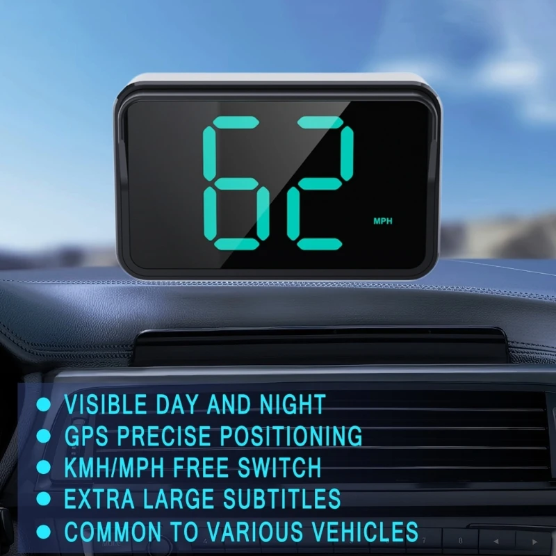 Car Speed Display with Large Digits Panel Monitor for Commute and Road Trips