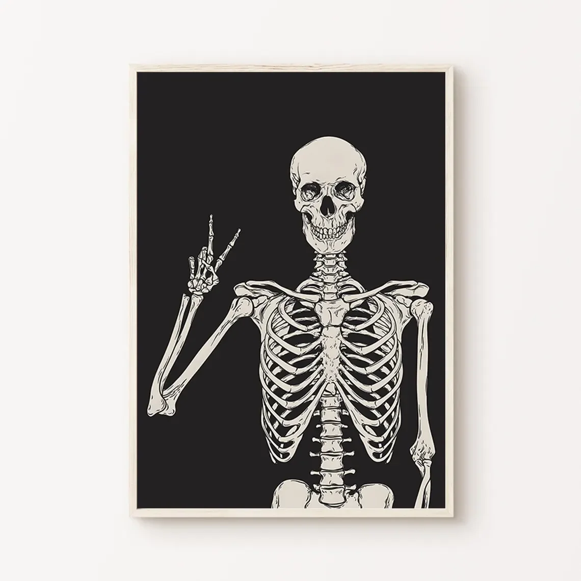 Halloween Gallery Wall Set of 10 Prints, Funny Skeleton Print, Spooky Home Decor, Printable Halloween Art, Ghosts Print