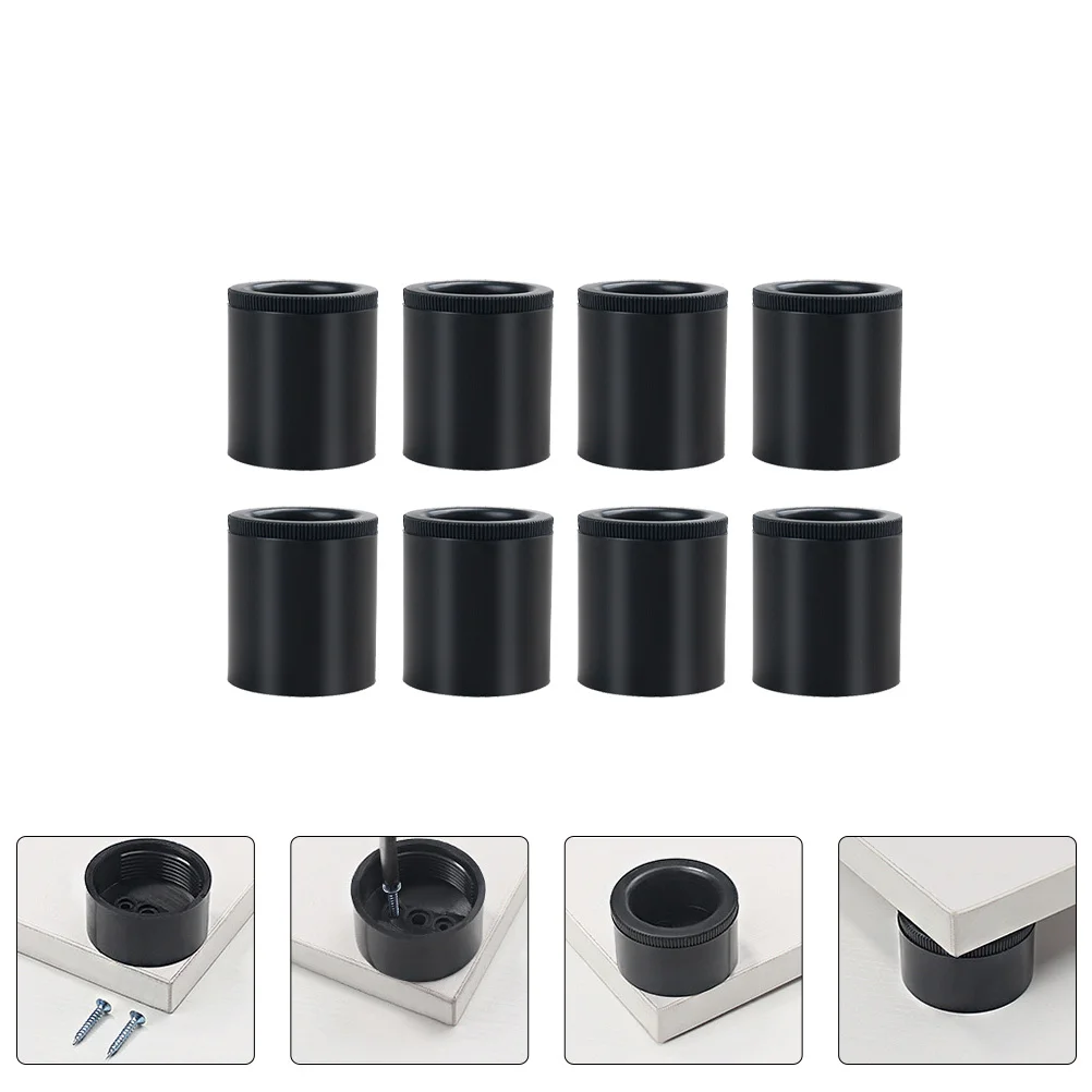 

8Pcs Adjustable Cabinet Feet Durable Black Furniture Pads Furniture Accessories Replacement Bookcase Pads Bookcase Feet