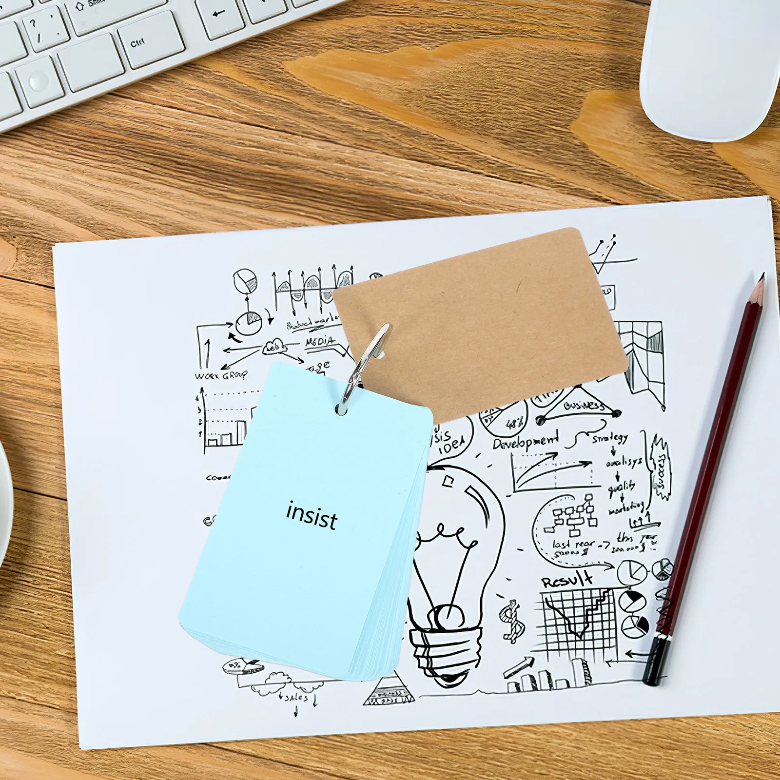 

1Set Memo Cards DIY Blank Note Cards Stable Material for Studying Planning Flashcards Writing Paper for Learning and Creative