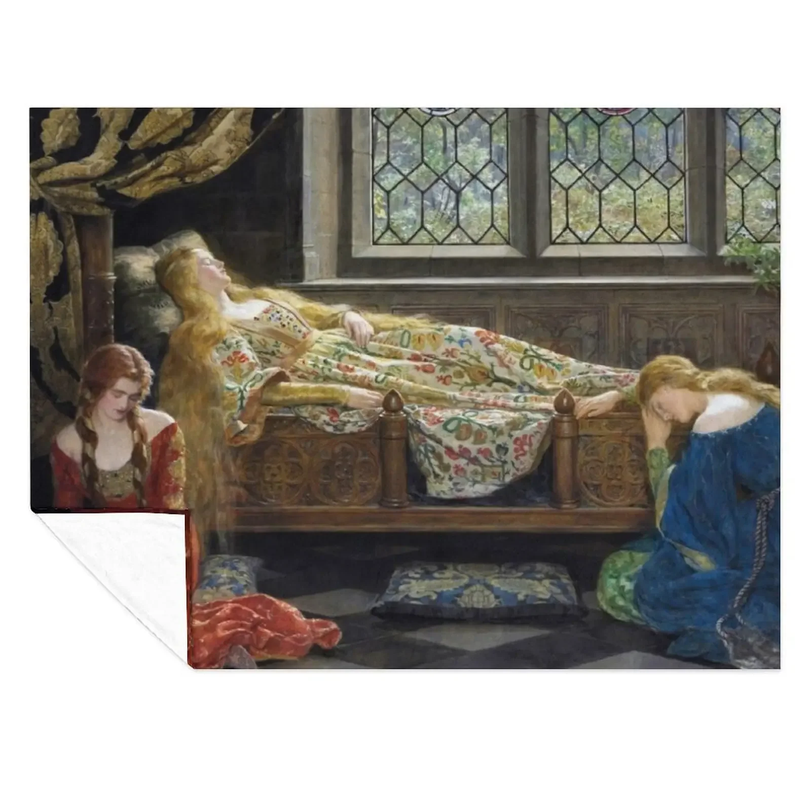 

Sleeping Beauty - John Collier - 1921 Throw Blanket heavy to sleep christmas gifts warm for winter Camping Blankets