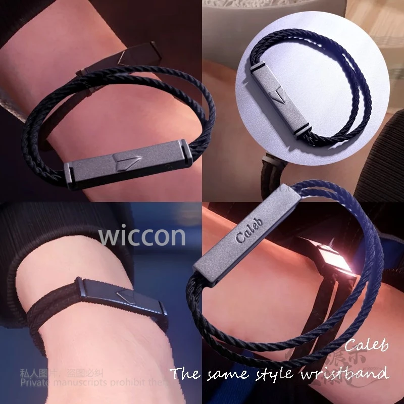 

Anime Caleb Cosplay Self Discipline Bracelet Game Love And Deepspace Rope Hand Chain Letter Caleb Heart Accessory Birthday Gift