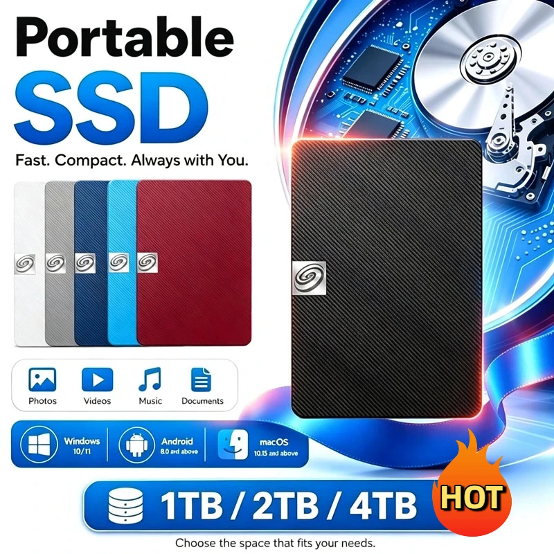 Original Portable External Hard Drive 2.5 Inch USB3.0 High Speed 500GB 1TB 2TB 4TB Extended Storage Disk For Laptop Desktop PC