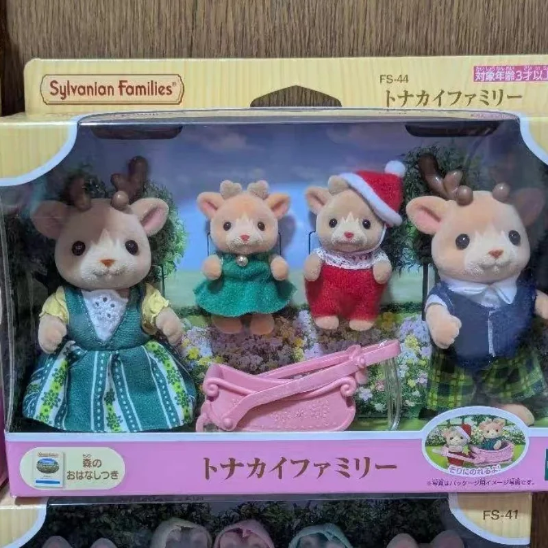 

Горячая распродажа: Оригинальные фигурки Sylvanian Families, серия «Семья оленей», аниме-фигурки, милые украшения, праздничные подарки-сюрпризы