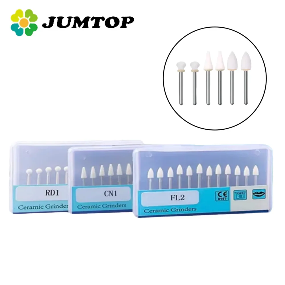 

Dental White Stone Polishing Burs FG Cone Flame round Shape 1.6mm High Speed Handpiece Dentistry Abrasion Tools